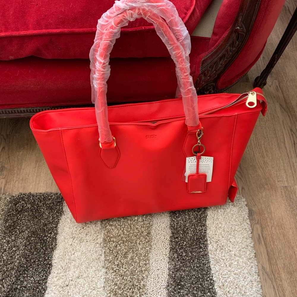Pink wine tote bag brand new, never used
